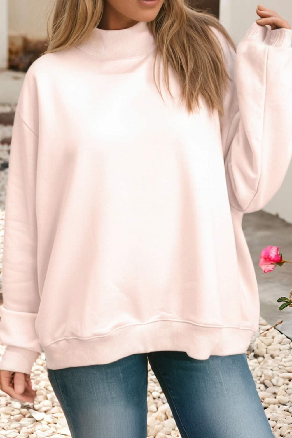 LDC Oversize Mock Neck Sweatshirt| S-XL