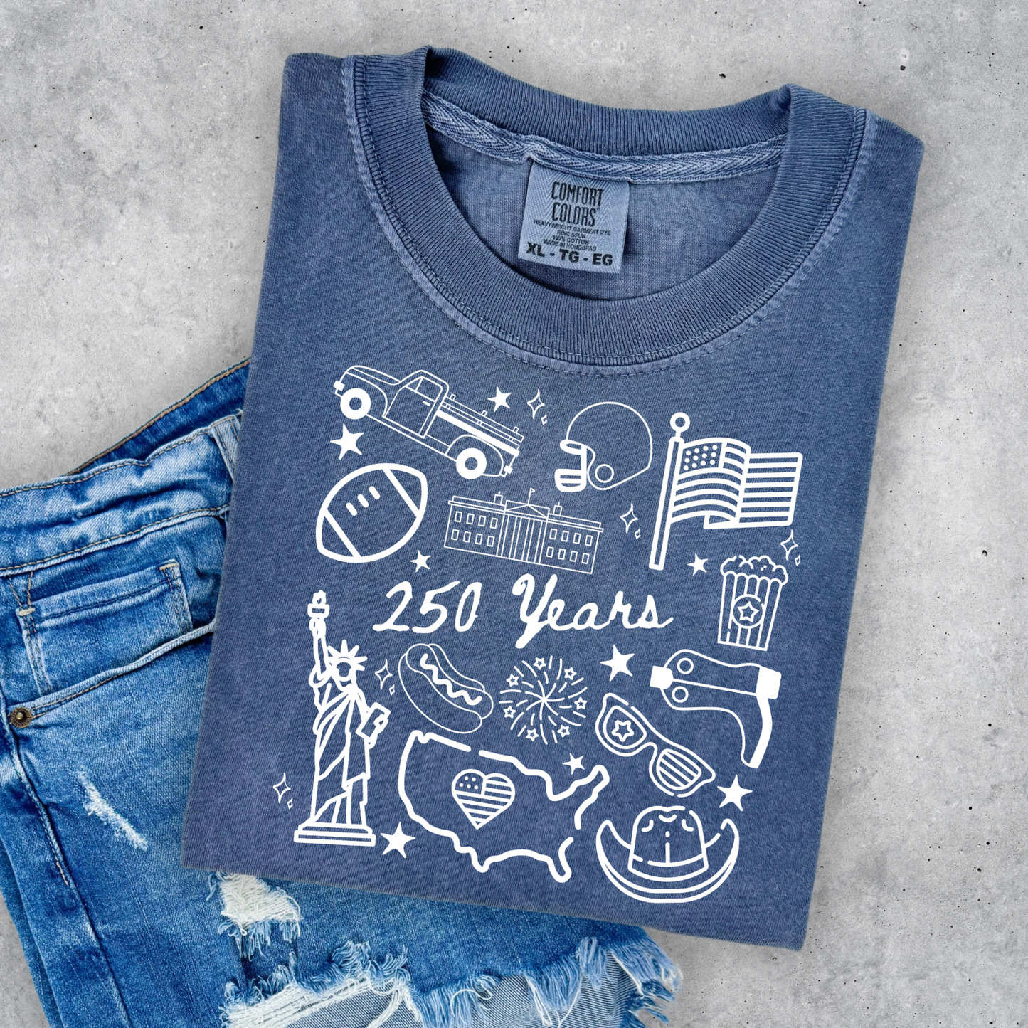 USA | 250th Anniversary | Collage | America | CC Graphic Tee