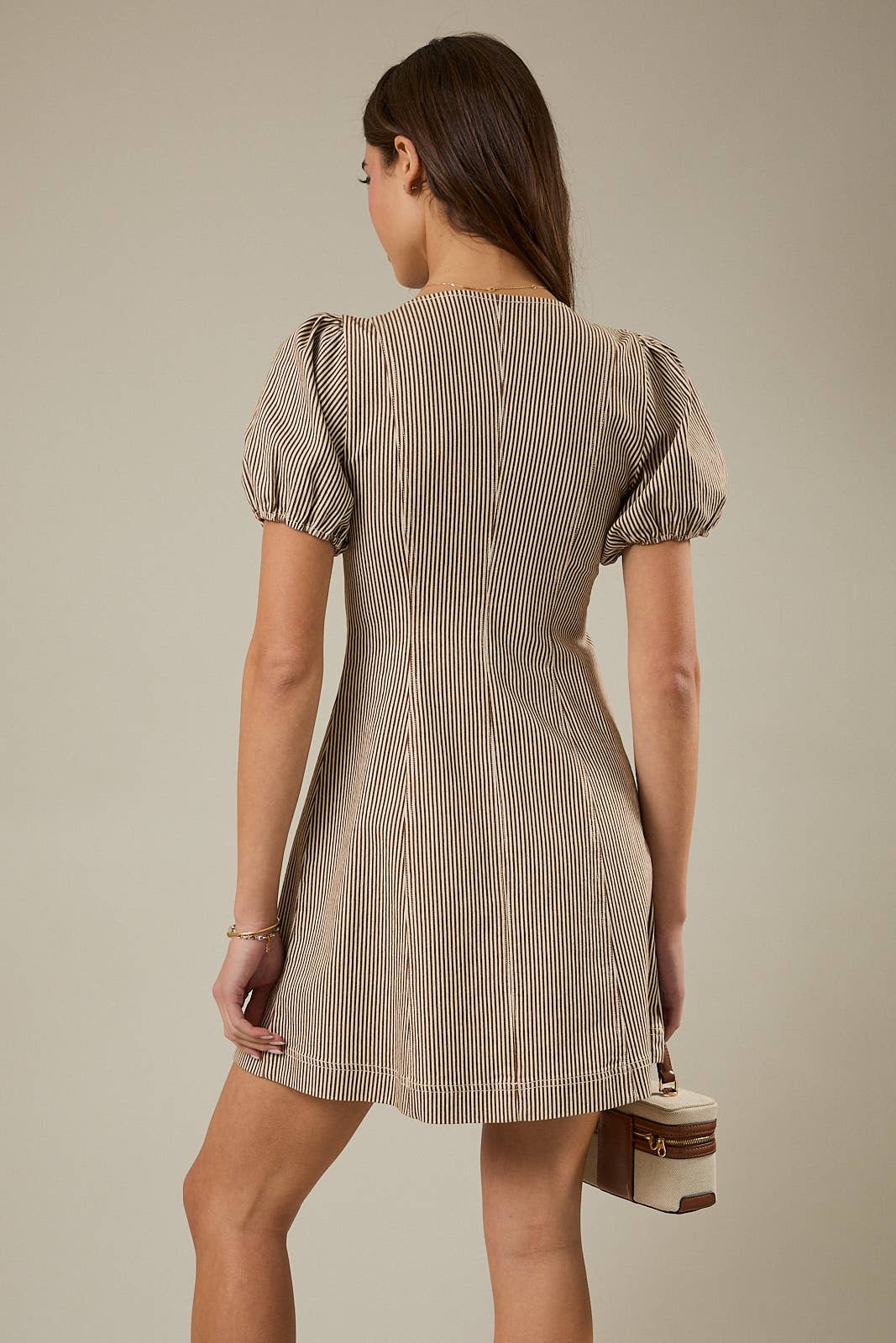 PUFF SLEEVE MINI DRESS