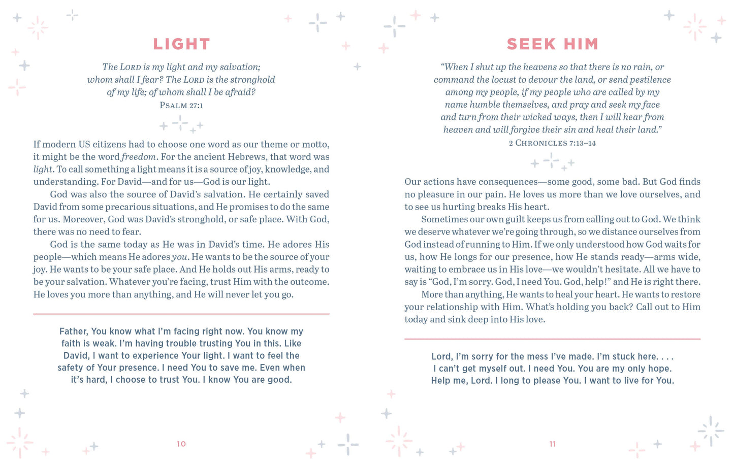 Text document with religious quotes and reflections on a light gray background