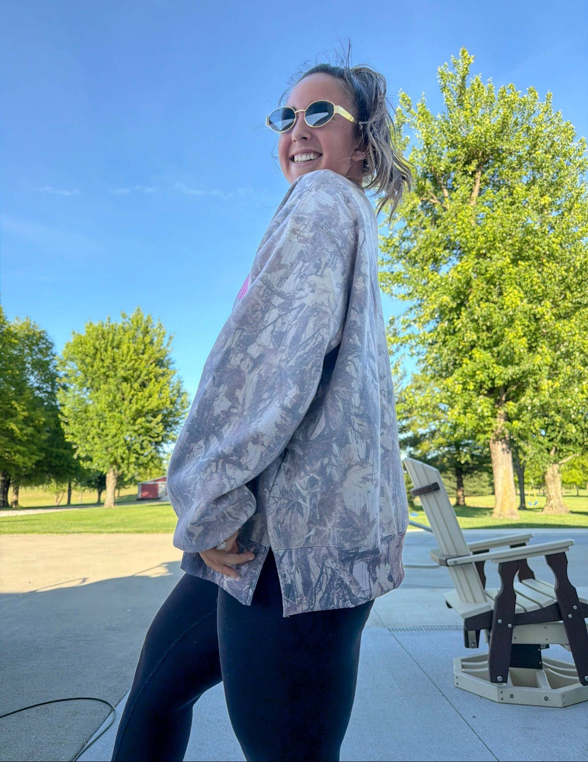 Midwest Camo Embroidered Appliqué Mockneck 